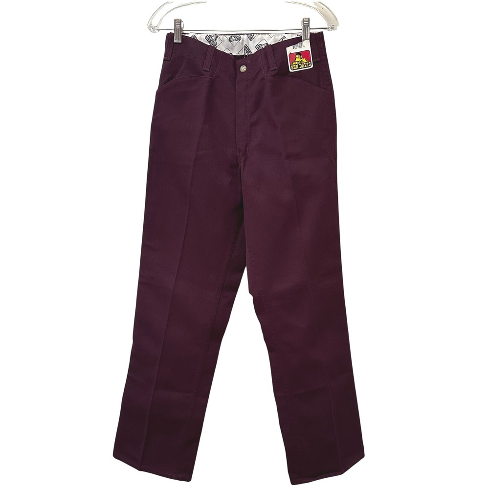 Vintage Ben Davis Original Ben's Pants Burgundy Made in USA Trousers Size 29 NEW